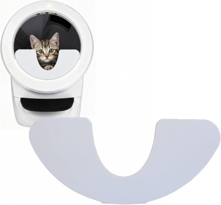 One-Piece Tall Anti-Flicking Shield for All Max Shield,Compatible with Litter-Robot 4,—Heavy-Duty White,Snap-in Installation (for Low)