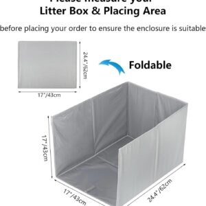 Alternative view of Litterbox Enclosure, with Removable Mat Little Box Enclosure, Anti-Leak Design Litter Box Shield Guard for Pet Litter Pan